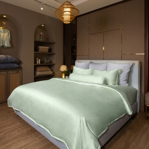  Ga giường BioSilk TC400 cao cấp màu xanh bơ - LT.AVB78 