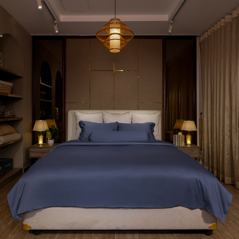 Ga giường BioSilk TC400 cao cấp màu xanh biển sâu - LT.AVB110 