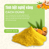  Tinh bột nghệ vàng QNA Farm - Hũ thủy tinh 200gram 