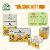  Trà Gừng Mật Ong hoà tan QNA Farm, ấm nóng giải cảm - Hộp 60gr: 5 gr x12 gói 
