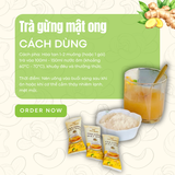  Trà Gừng Mật Ong hoà tan QNA Farm, ấm nóng giải cảm - Hộp 60gr: 5 gr x12 gói 
