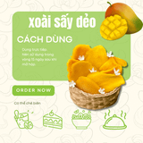  Xoài sấy dẻo ít đường không chất phụ gia - Nông sản sạch Daklak 