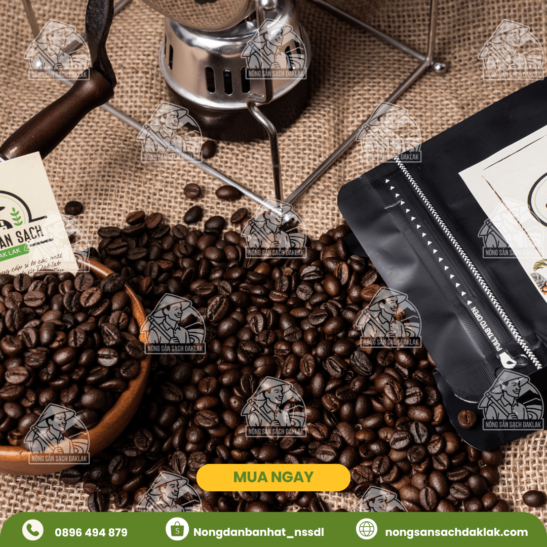  Cà Phê Robusta Rang Xay Nguyên Chất, đặc sản Daklak - Nông Sản Sạch Daklak 