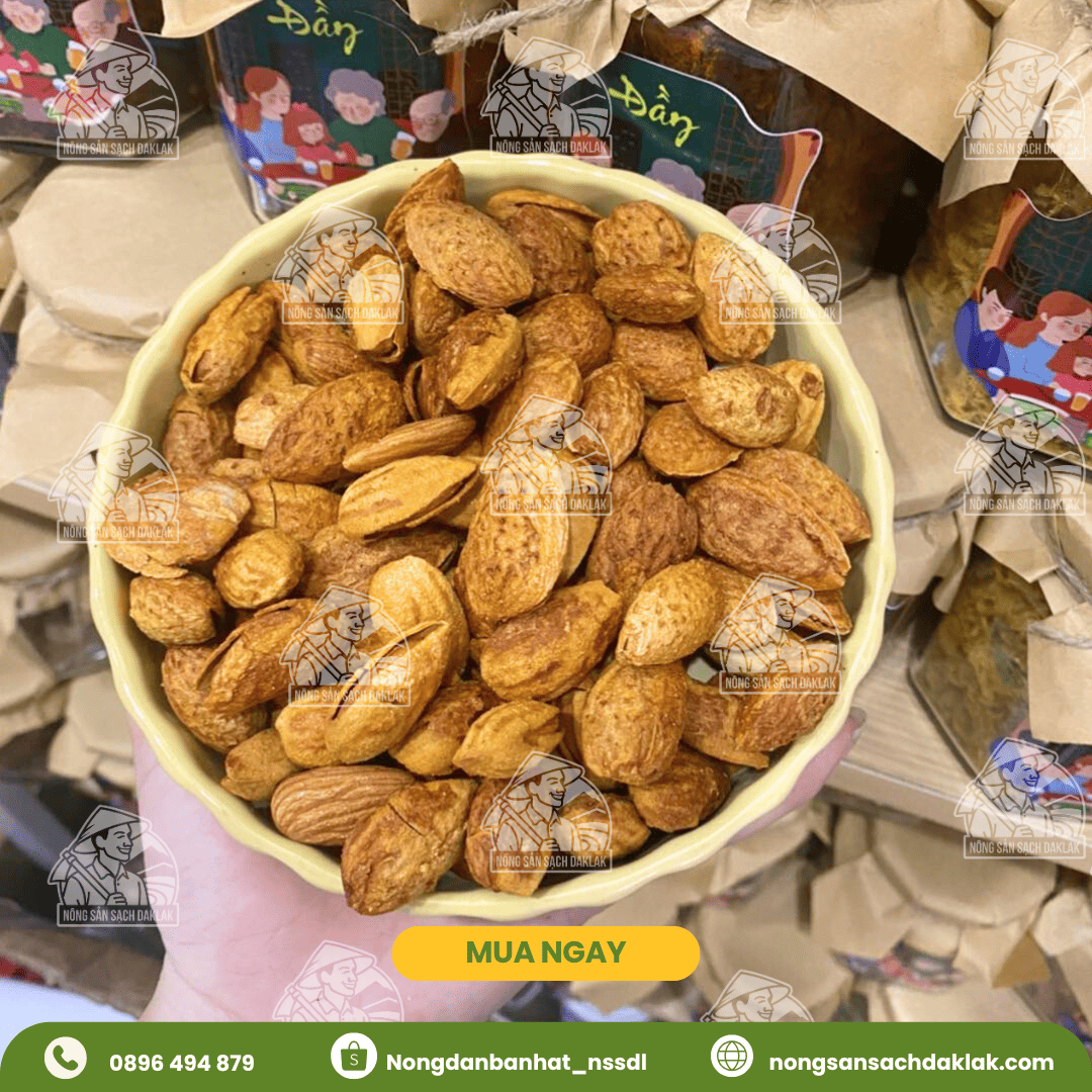  Hạnh nhân rang bơ Kingnuts nhập khẩu Mỹ 450gr - Nông sản sạch Daklak 