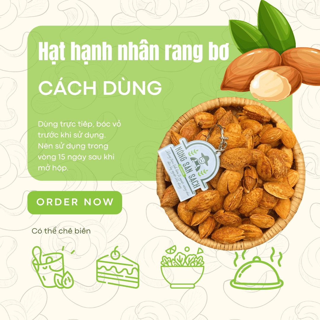  Hạnh nhân rang bơ Kingnuts nhập khẩu Mỹ 450gr - Nông sản sạch Daklak 