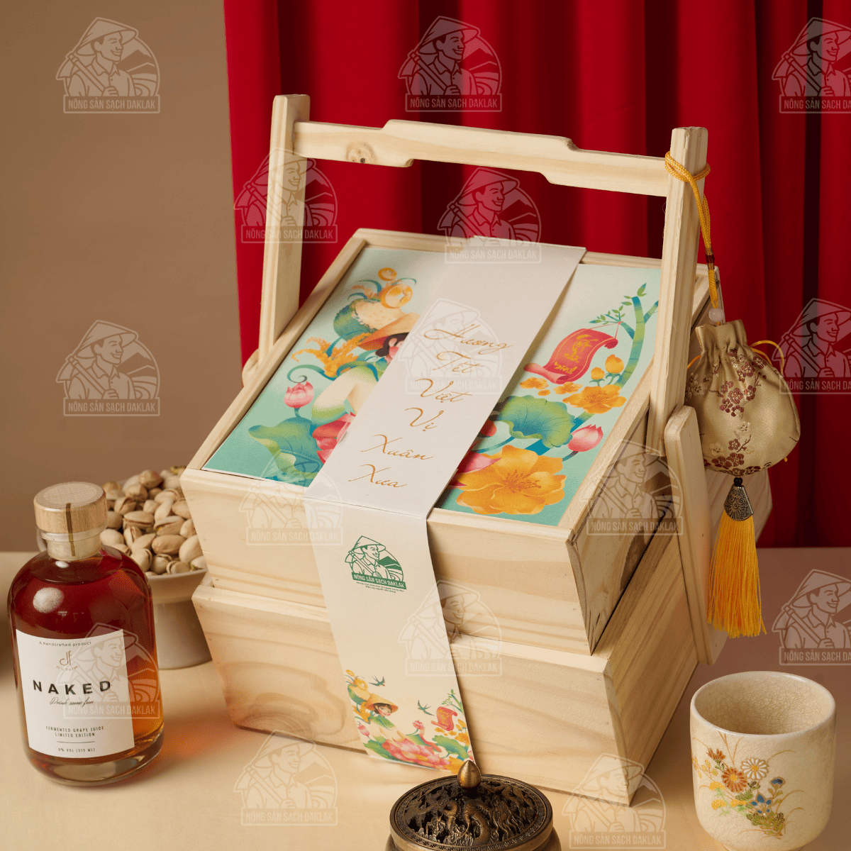  Hộp quà Tết Hương Tết Việt, Vị Xuân Xưa | Quà Tết hạt dinh dưỡng dành tặng người thân, bạn bè, đối tác, khách hàng| Quà Tết cao cấp 2026 