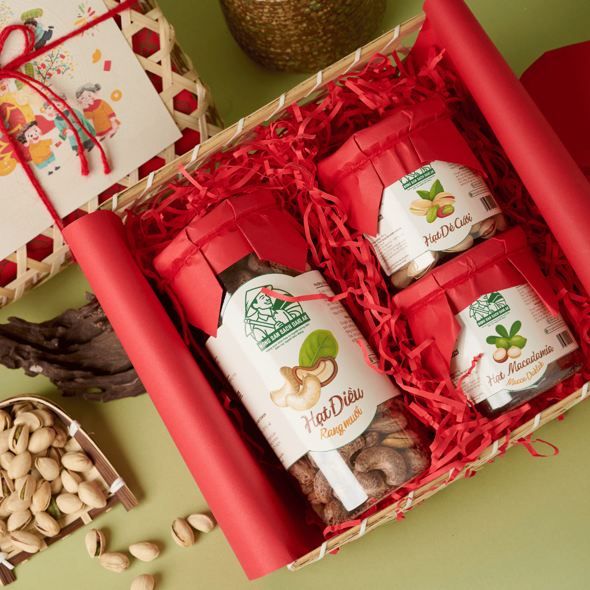  Hộp quà Tết Tinh Hoa | Quà Tết hạt dinh dưỡng dành tặng người thân, bạn bè, đối tác, khách hàng | Quà Tết 2026 
