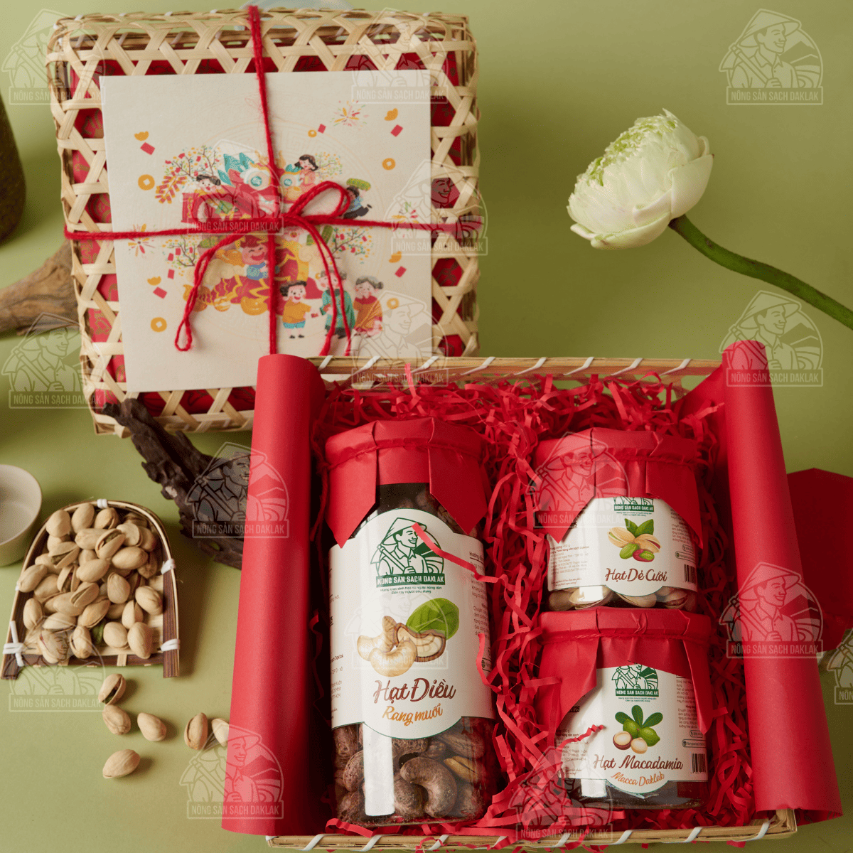  Hộp quà Tết Tinh Hoa | Quà Tết hạt dinh dưỡng dành tặng người thân, bạn bè, đối tác, khách hàng | Quà Tết 2026 