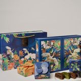  Set bánh trung thu Song Hạc 4 bánh trung thu healthy kèm trà - ăn chay dùng được 