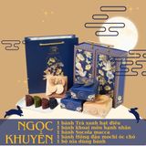  Quà tặng trung thu set bánh Ngọc khuyên gồm 4 bánh trung thu hạt healthy ăn chay dùng được 