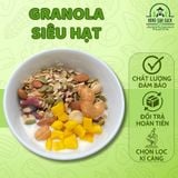  Granola 18% yến mạch siêu hạt không đường phù hợp ăn kiêng giảm cân, ăn vặt healthy - Nông sản sạch Daklak (500gram) 
