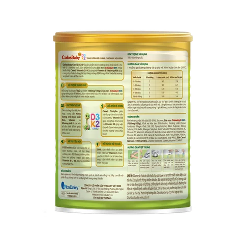  [COMBO 3 LON] SPDD công thức Colosbaby Gold D3K2 0+ 800g 