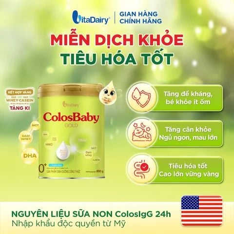  [COMBO 2 LON] SPDD công thức ColosBaby Gold 1+ 800g (Cải tiến) 