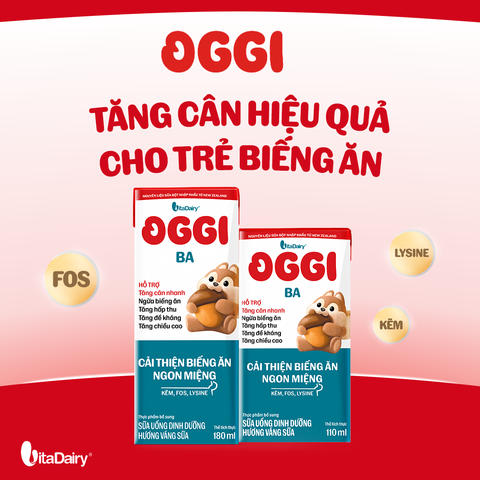  Combo 2 Sữa uống dinh dưỡng Oggi BA 110ml - VitaDairy 