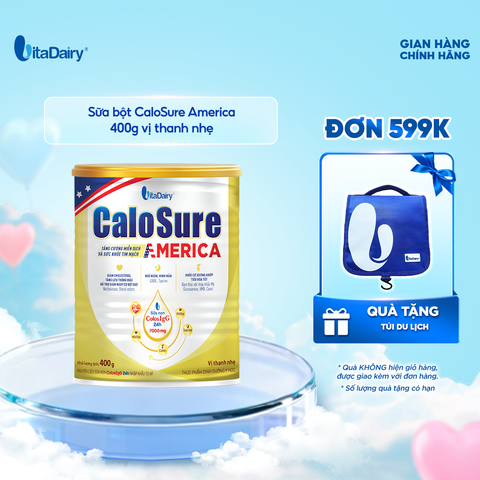  Sữa bột CaloSure America vị thanh nhẹ 400g 