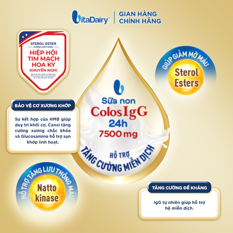  [COMBO 3 LON] Sữa bột CaloSure America+ Vị Thanh Nhẹ - Bổ Sung Kháng Thể & Dinh Dưỡng Cho Người Lớn - Lon 800g 