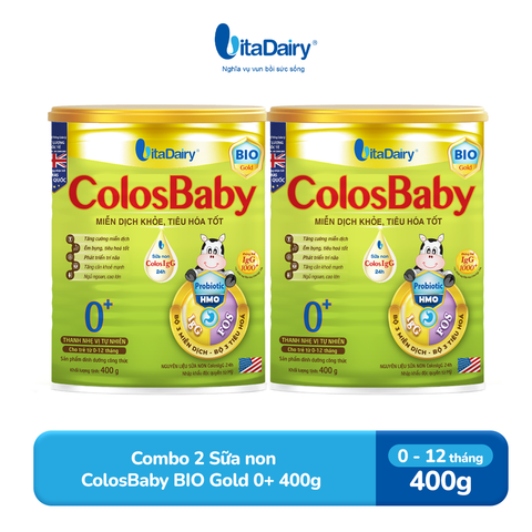  Combo 2 SPDD công thức Colosbaby Bio Gold 0+ 400g - VitaDairy 