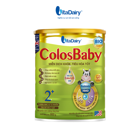  Combo 2 Sữa bột Colobaby Bio Gold 2+ 800g có chứa sữa non, hỗ trợ hệ tiêu hóa khỏe mạnh - VitaDairy 