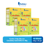  Combo 4 Sữa non Colosbaby Gold D3K2 0+ 69g (dạng gói) - hộp 15 tép nhỏ - VitaDairy 