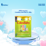  SPDD công thức Colosbaby Gold D3K2 0+ 400g 