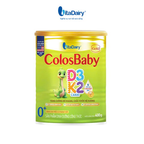  Combo 2 SPDD công thức Colosbaby Gold D3K2 0+ 400g 