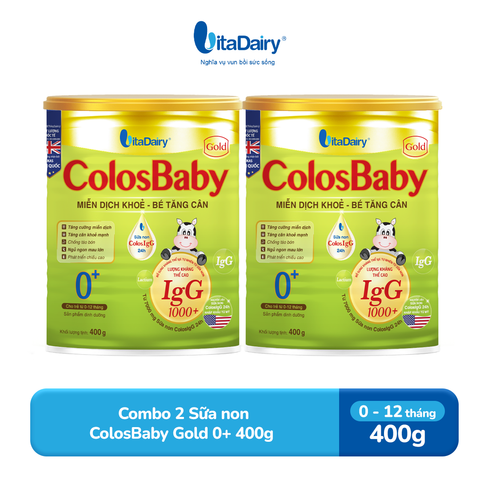  Combo 2 SPDD công thức Colosbaby Gold 0+ 400g 