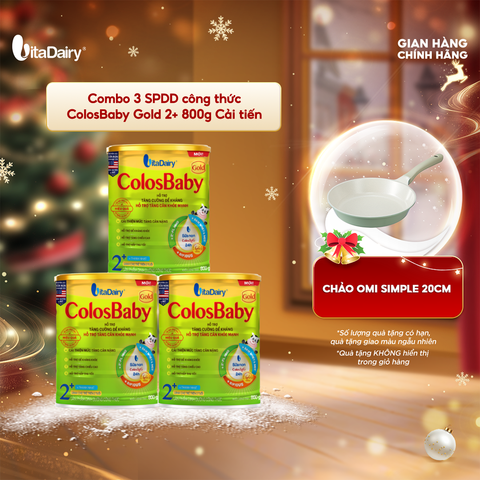  Combo 3 SPDD công thức ColosBaby Gold 2+ 800g (Cải tiến) 