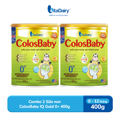  Combo 2 SPDD công thức Colosbaby IQ Gold 0+ 400g 