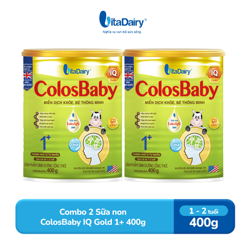  Combo 2 SPDD công thức Colosbaby IQ Gold 1+ 400g 