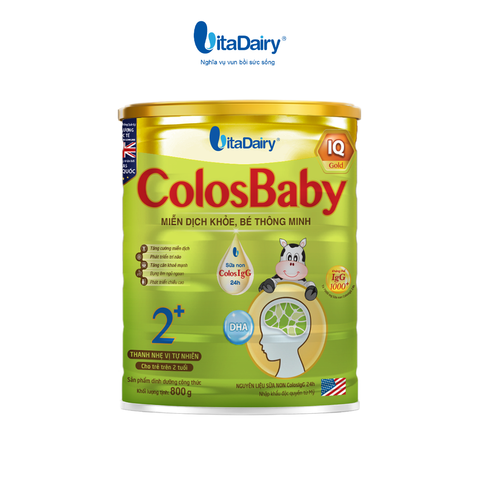  Combo 2 Sữa bột công thức Colosbaby IQ Gold 2+ 800g - VitaDairy 