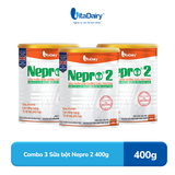  Combo 3 Sữa bột Nepro 2 400g, phù hợp với người cần lưu ý đến chức năng thận - VitaDairy 