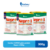  Combo 3 Sữa bột Nepro 1 900g, phù hợp với người cần lưu ý đến chức năng thận - VitaDairy 