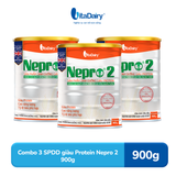  Combo 3 Sữa bột Nepro 2 900g phù hợp với người cần lưu ý đến chức năng thận - VitaDairy 