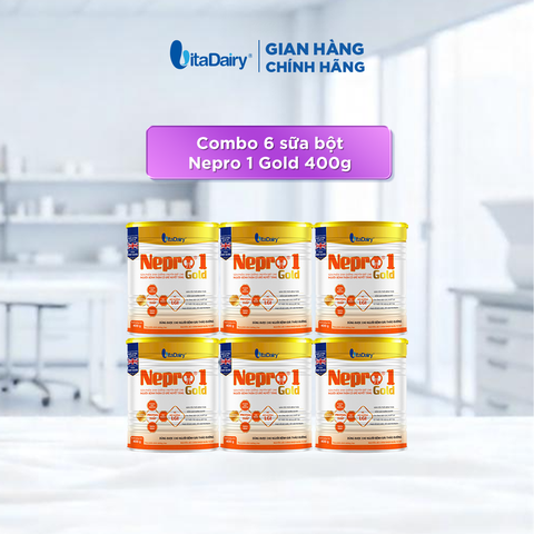  Combo 6 Sữa bột Nepro 1 Gold 400g phù hợp với người cần lưu ý đường huyết và sức khỏe thận - VitaDairy 