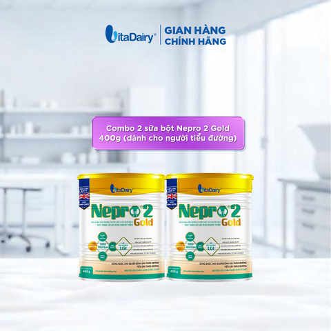  Combo 2 Sữa bột Nepro 2 Gold 400g (cho người tiểu đường) - VitaDairy 