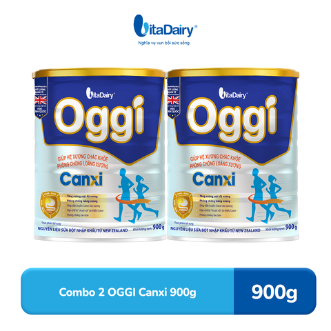  Combo 2 Sữa bột OGGI Canxi 900g, bổ sung dưỡng chất cho hệ xương vững vàng - VitaDairy 