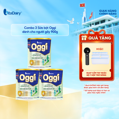 Combo 3 Sữa bột Oggi 900g dành cho người gầy 