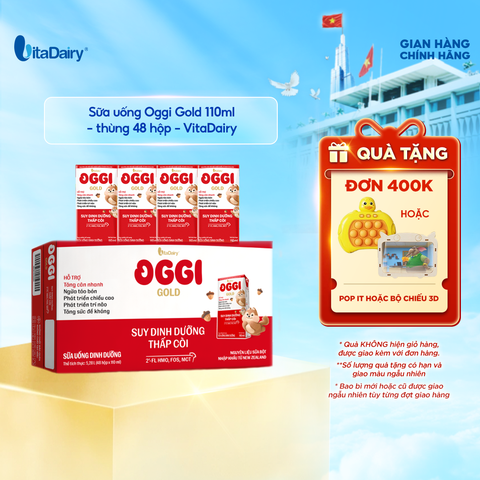  Sữa uống dinh dưỡng Oggi Gold 110ml - thùng 48 hộp - VitaDairy 