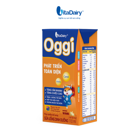  Sữa uống dinh dưỡng Oggi 110ml hương vani - thùng 48 hộp - VitaDairy 
