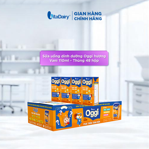  Sữa uống dinh dưỡng Oggi 110ml hương vani - thùng 48 hộp - VitaDairy 