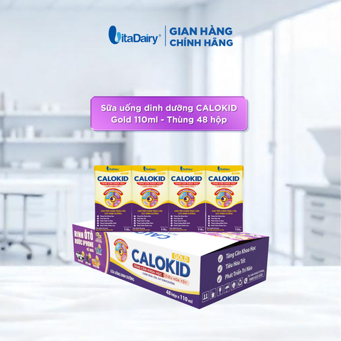  Sữa uống dinh dưỡng Calokid Gold 110ml - thùng 48 hộp - VitaDairy 