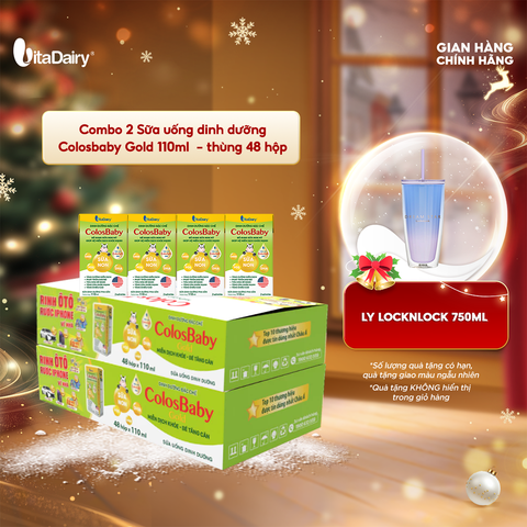  Combo 2 Sữa uống dinh dưỡng Colosbaby Gold 110ml - VitaDairy 