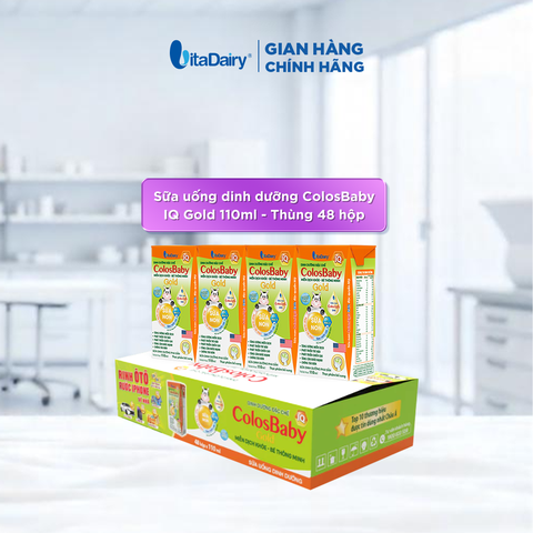  Sữa Bột Pha Sẵn ColosBaby IQ Gold 110ml - Thùng 48 Hộp 