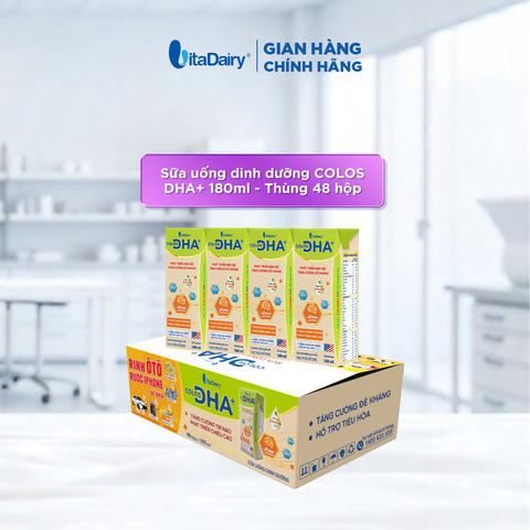  Sữa Uống Dinh Dưỡng Colos DHA+ 180ml - Thùng 48 hộp 