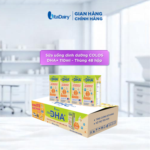  Sữa Uống Dinh Dưỡng Colos DHA+ 110ml - Thùng 48 hộp 