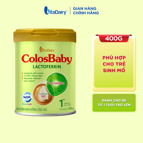 SPDD công thức ColosBaby Lactoferrin 1+ 400g 