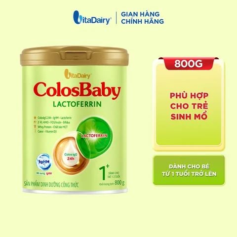  [COMBO 3 LON] Sữa bột ColosBaby Lactoferrin cho trẻ từ 1+ – Bổ sung dinh dưỡng, hỗ trợ đề kháng - Lon 800g 