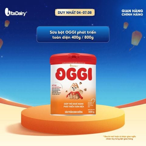  Sữa bột OGGI 0+ 400g tăng cường đề kháng, giúp bé khoẻ mạnh, phát triển toàn diện - VitaDairy 