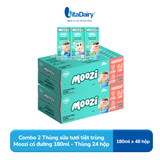  Combo 2 Thùng sữa tươi tiệt trùng Moozi có đường 180ml - Thùng 24 hộp 