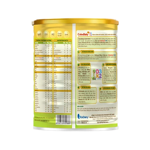  [COMBO 3 LON] SPDD công thức Colosbaby Gold D3K2 1+ 800g 